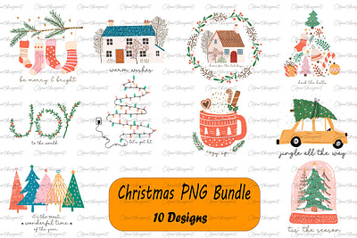 Christmas PNG Bundle Templates reindeer png