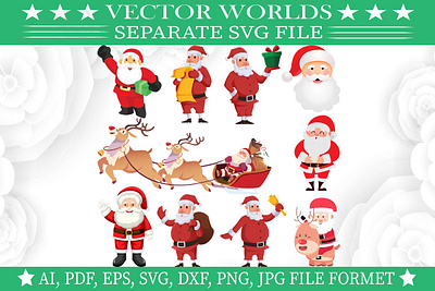 Santa Claus SVG, Santa, Claus SVG Files merry