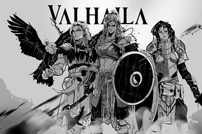 Valhalla anime art design digital art draw drawing fyp illustration