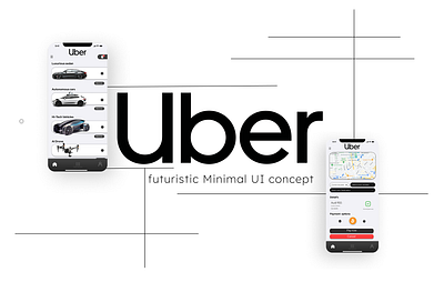 Uber futuristic Minimal UI concept animation app app design branding design graphic design logo uber ui ui ux uxui uxui design