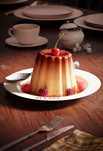 Pudding | 3D CGI Animation 3d 3d advertisment animation cake cgi food motion graphics pudding