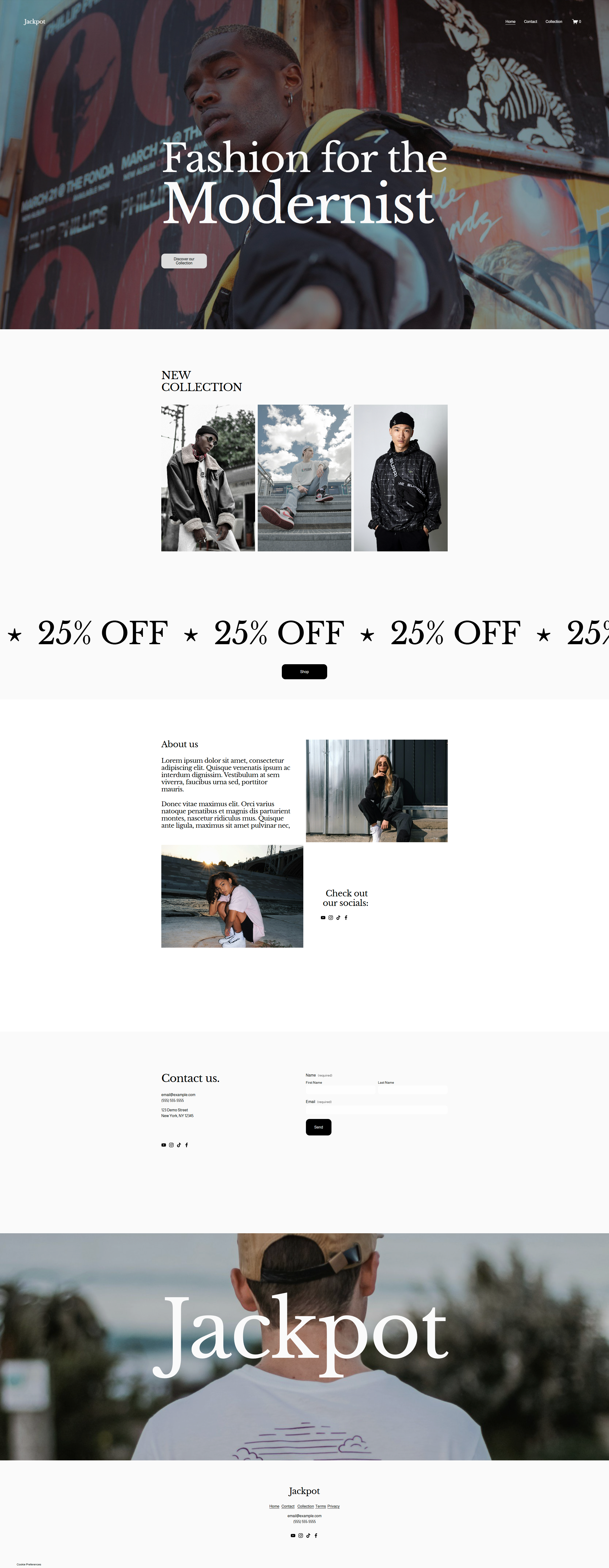 Example of Squarespace Web Design