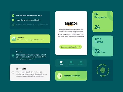 Permission Slip - UI Components banner branding card components data design system graphic design grid menu notification ui