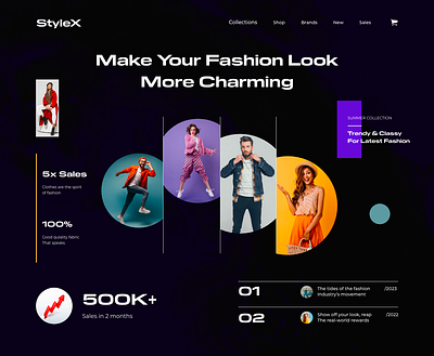 Clothing Store Web UI design landing page typography ui ui design web design website