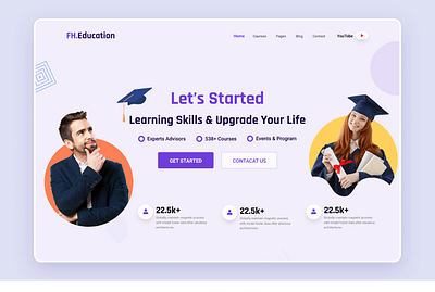 Educational Website | Advisors, Courses, Events & Programs !! app app logo branding courses crative design design education education website graphic design logo tranding ui ux vairal web website website design