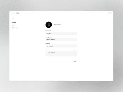 Copyhub - Web App, Settings, About, Project, and Login Pages about application copy copywriting create design login project settings sign up ui web app