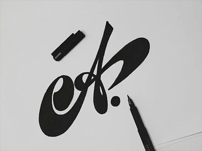 A a art brushlettering calligraphy custom flow howto identity illustration letter lettering logo process retro script type unique