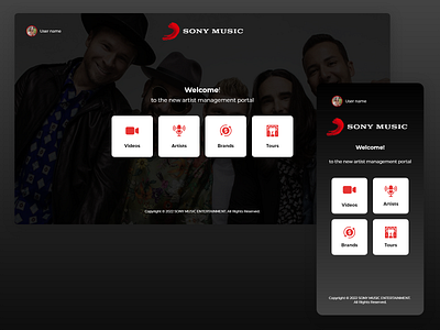 App Sony Music app design graphic design ui