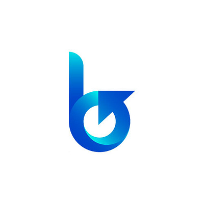 Letter b Negative Space Logo logo vector