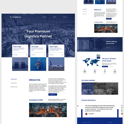 Fasxter.co | landing page Logistic app company corporate delivery design illustration logistic ui ui design uiux ux webdesign website