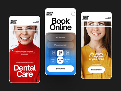 Dental Clinic Mobile View app appointment booking care clinic cosmetology dental dentist design doctor healthcare ios medical medicine mobile services teeth tooth ui ux