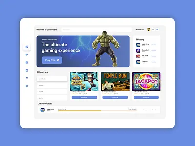 Game Dashboard design branding design gradient graphic design illustration illustrator illustrator cc logo ui ui 100day ux