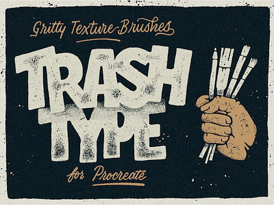 Trash Type brush calligraphy grit hand lettering illustration ipad lettering procreate shop type typography