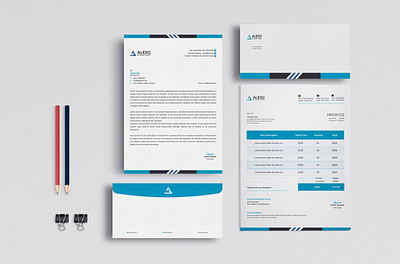 Stationary Design branding branding expert business business card card corporate design designer envelop graphic design graphic designer id card illustration invoice letterhead stationary stationary design