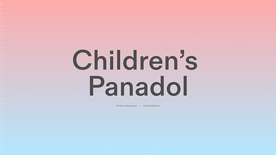 Children's Panadol app design mobile product design ui ux