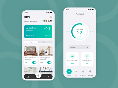 Smart Home - Mob App Design branding design graphic design illustration logo ui ux vector web design website design