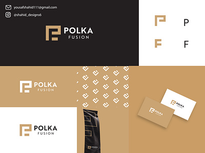 Polka Fusion "PF" Monogram concept brandidentity branding design graphic design logo logoawesome logodesign logodesigners vector