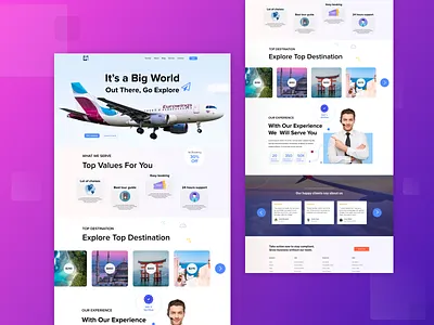 Travel Agency Landing Page app branding design designtrends figma logo travel agency travel website ui uitips userinterface
