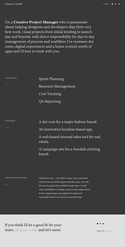 Carroll - Website Template - Squarespace clean colorful company corporate modern multipurpose multipurpose template photography pitch deck portfolio presentation squarespace squarespace design squarespace template studio template unique web design web development website