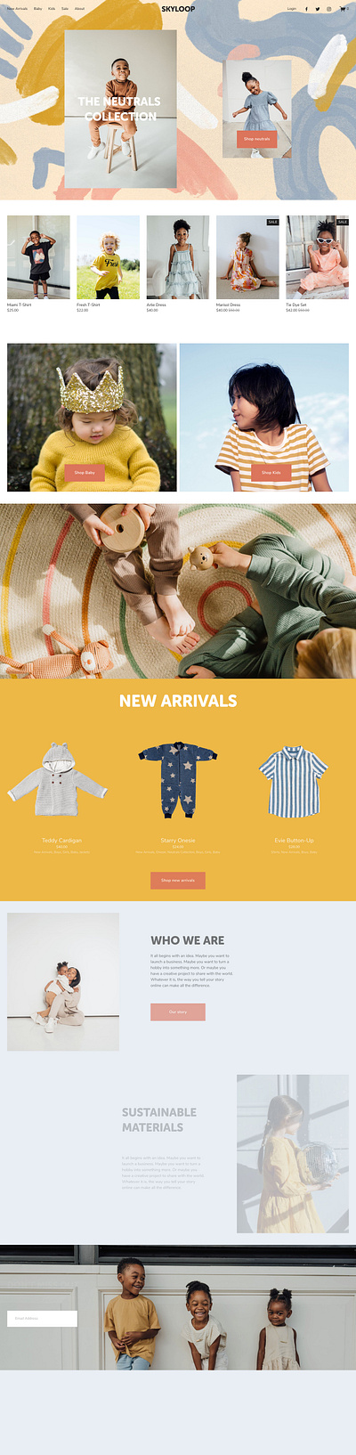 Skyloop - Website Template - Squarespace app art blog concept design graphic design online store photography squarespace squarespace design squarespace template template theme ui ui design ux ux design web design web development website