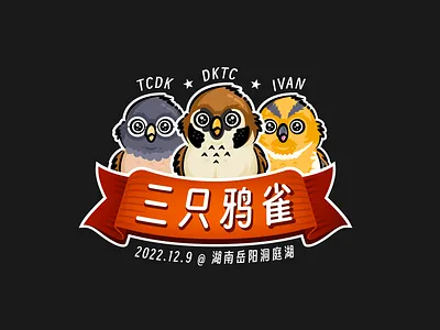 The logo of our bird watching team animation birds graphic design logo