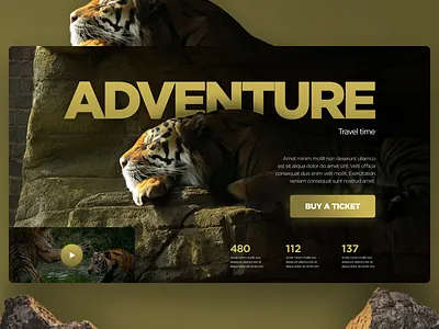 Animal world adventure animal designer landing landingpage travel ui ux webdesign webdesigner