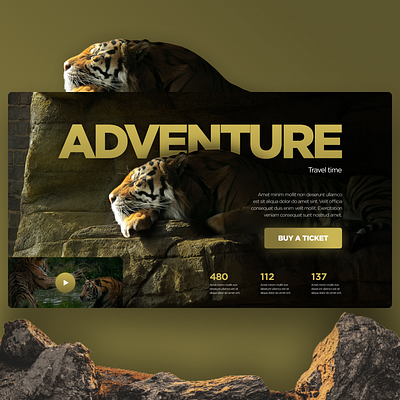 Animal world adventure animal designer landing landingpage travel ui ux webdesign webdesigner