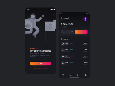 Binance Redesign Challenge app binance branding challenge design hamed nikgoo illustration iran logo nikgoo ui ایران