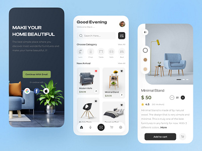 FurniZone - Ecommerce App design app branding daily ui challenge dark mode ecommerce ecommerce app furniture app home decore interor logo mobile app mobile app design online shopping online store onlline shop product design ui ui dsigner uiux ux