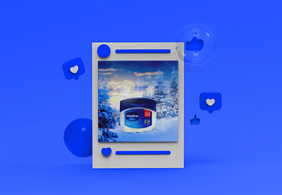 Winter Vaseline Social Media Post Design ads banner branding colorfull background creative design facebook graphic design naufel post post design post design facebook poster design social media social media design tahmid tanu veseline winter winter social media post