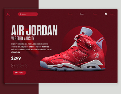 Shoe Ui Design Concept design figma graphic design jordan landingpage nike photoshop ui ux webdesign