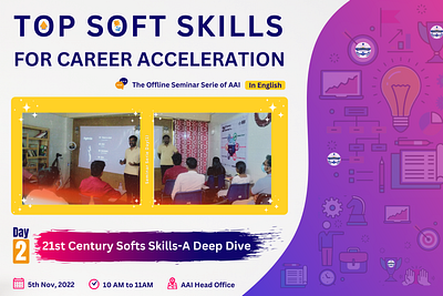 Social Media Poster for soft skill Seminar branding graphic design