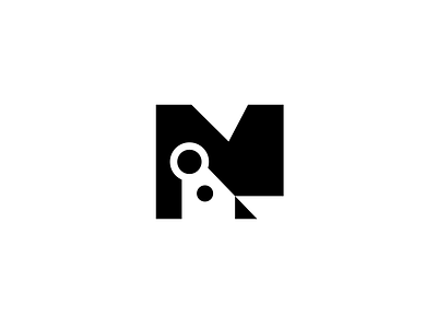 M and Mouse brand branding design elegant illustration letter logo logotype m mark minimalism minimalistic modern mouse negative negative spae sign space