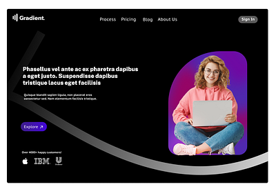 Landing page branding graphic design logo ui