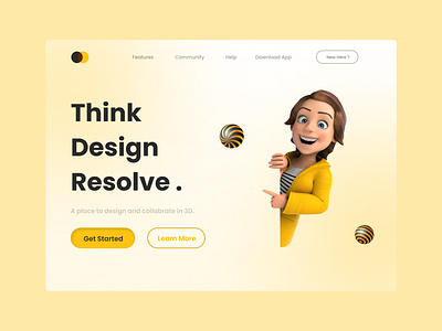 Minimalistic 3D Webscreen 3d design minimilism minimilistic ui ui design ui inspiration uiux ux webdesign