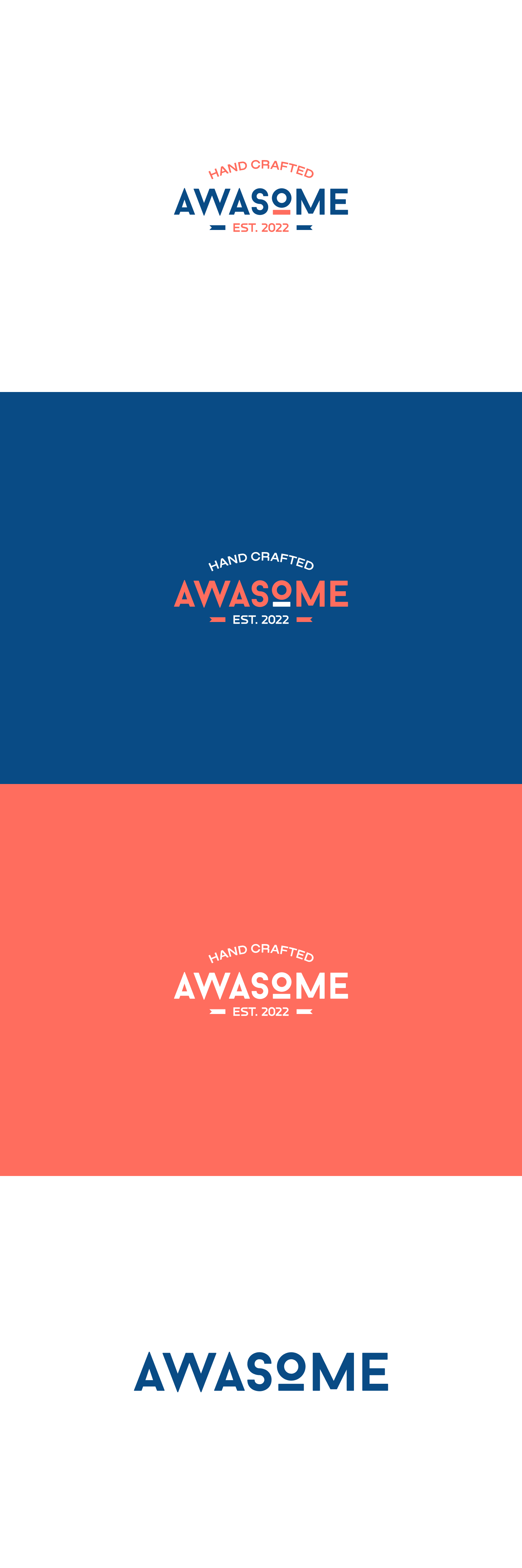 Awasome - Handcrafted Vintage Logo Design design graphic design illlustrator illustration illustrations illustrator logo logo design logodesign logotype ui
