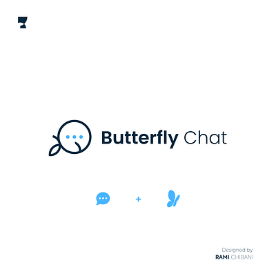 Logo concept - BUTTERFLY CHAT branding design graphic design illustration logo typography vector