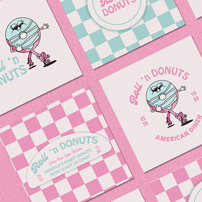 Roll 'N Donuts bakerybranding bakerylogo bakerypackaging branding design graphic design illustration logo ui vector