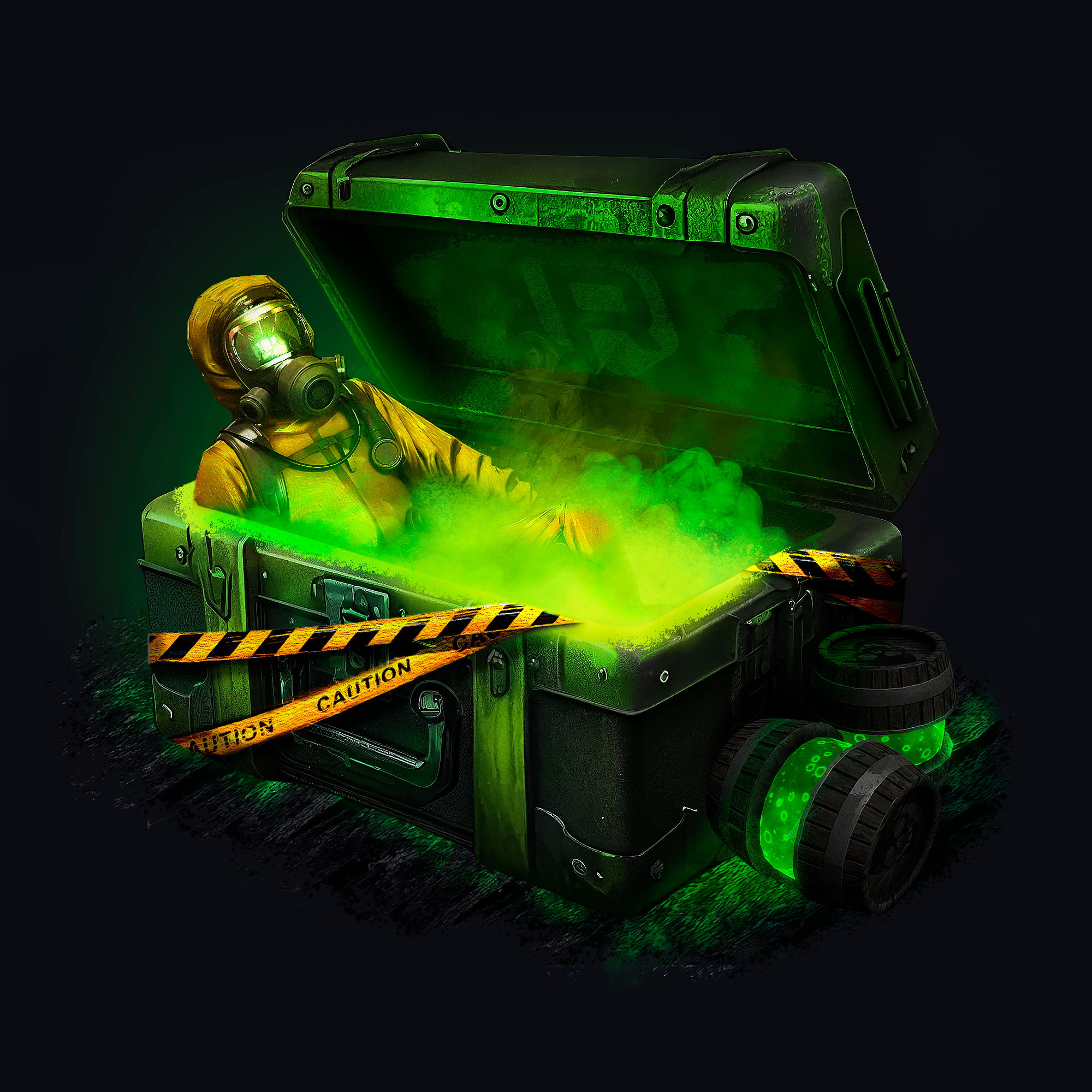 Weapon case for game RUST / Toxic / Radiation 3d art artwork branding case design gambling game graphic design illustration motion graphics ui