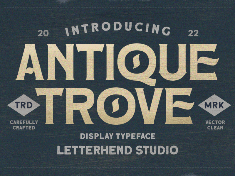 Antique Trove - Display Font freebies unique