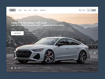 Daily UI 07 - Audi Landing Page audi auto car figma landing page ui vehicle