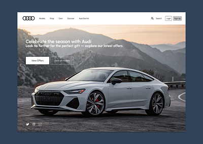 Daily UI 07 - Audi Landing Page audi auto car figma landing page ui vehicle