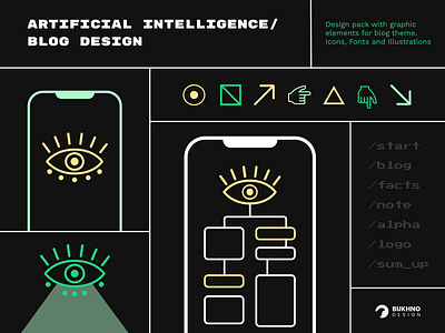 BLOG DESIGN | theme: ai in mobile application ai blog design branding design figma graphic design icon design icons identity design illustration typography ui ux vector web design