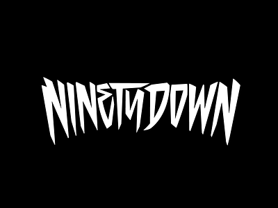 Ninety Down calligraphy font lettering logo logotype typography vector