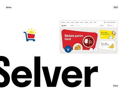 Selver | Grocery store website and logo redesign 7 eleven branding goods grocery main online page red redesign screen selver shop store trader joes typography ui walmart web white yellow