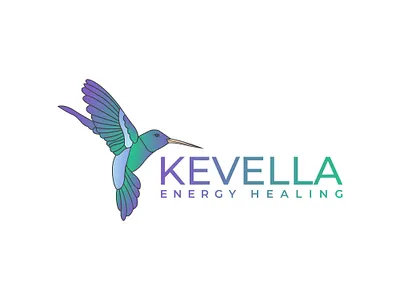 Branding: logo design, brand identity, KEVELLA ENERGY HEALING abstract logo animal logo bird logo brand identity branding design gradient logo hummingbird icon identity letter logo logo design logotype mark monogram simple logo symbol typography vector