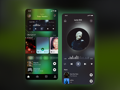 Music Streaming App UI Design by Cas on Dribbble