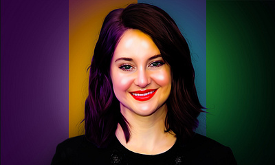 Digital Oil Painting of Shailene Woodley branding design graphic design oil painting photoshop