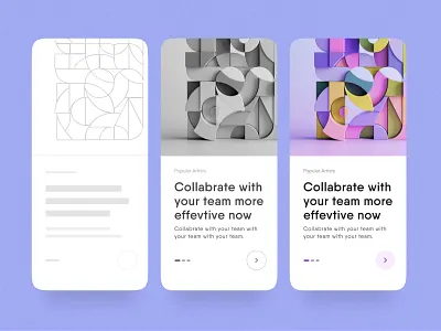 Personal Intro Mobile application design illustration mobile ui ux vector