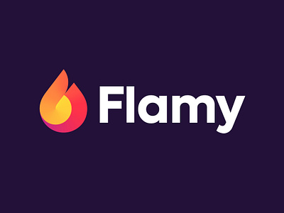 Flame logo concept pt.3 app branding creative logo dating energy fire flame flames flamy gradient hot icon logo love mark smart logo technology tinder